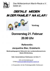 Plakat Digitale Medien in der Familie